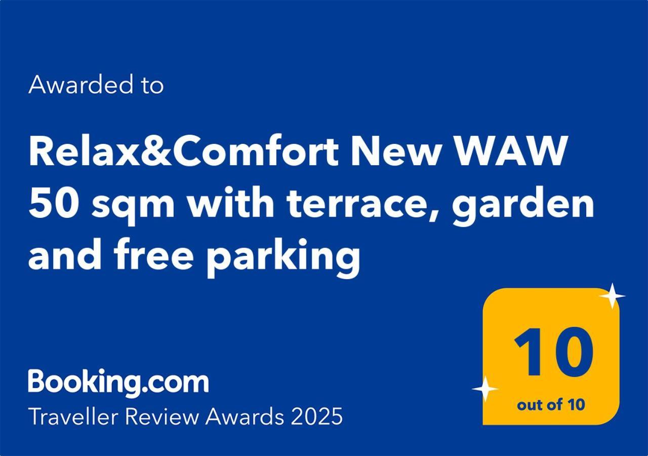 Relax&Comfort New Waw 50 Sqm With Terrace, Garden, Free Parking And Ac Varšava Exteriér fotografie